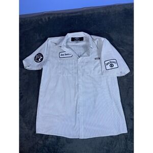 Throttle Threads Jack Daniel's Old No. 7 Men's Button-Up L White